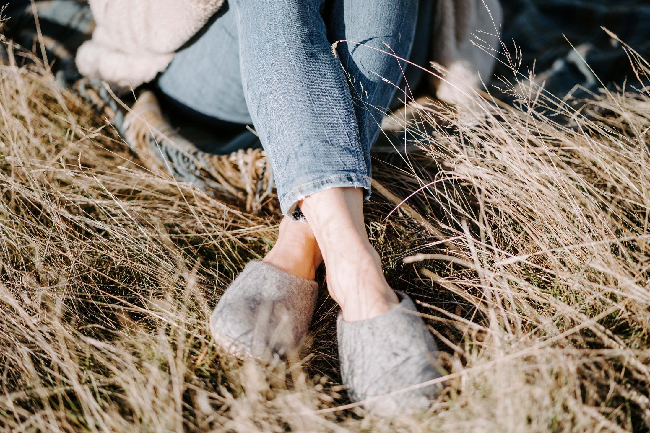 Merino felted wool slip on slipper by Merinoze - the warmest, softest, finest wool ever