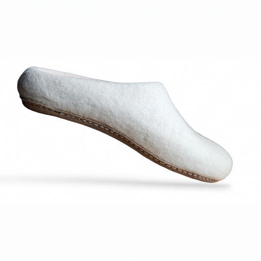 Merino felted wool slip on slipper by Merinoze - the warmest, softest, finest wool ever